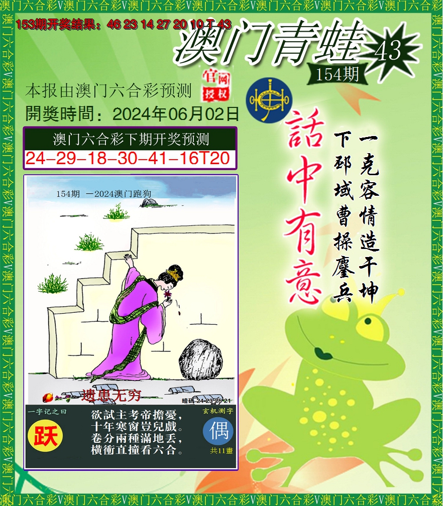 2024154期青蛙系列43