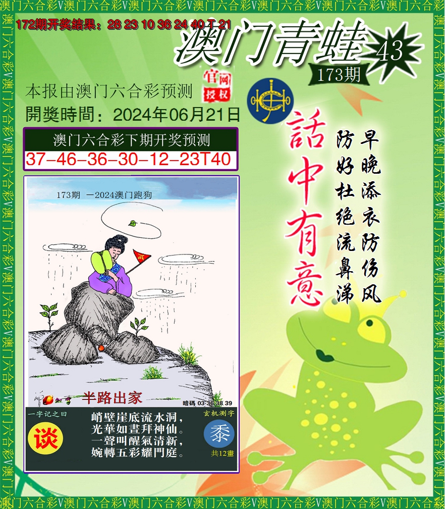 2024173期青蛙系列43