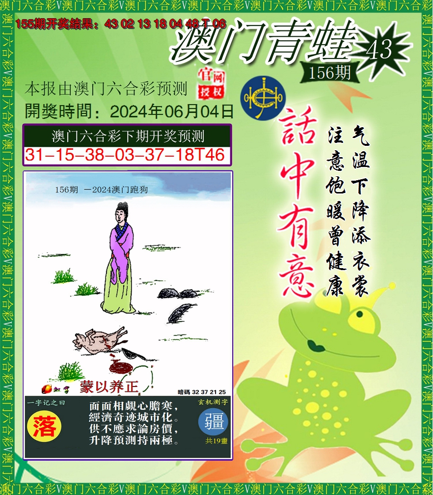 2024156期青蛙系列43