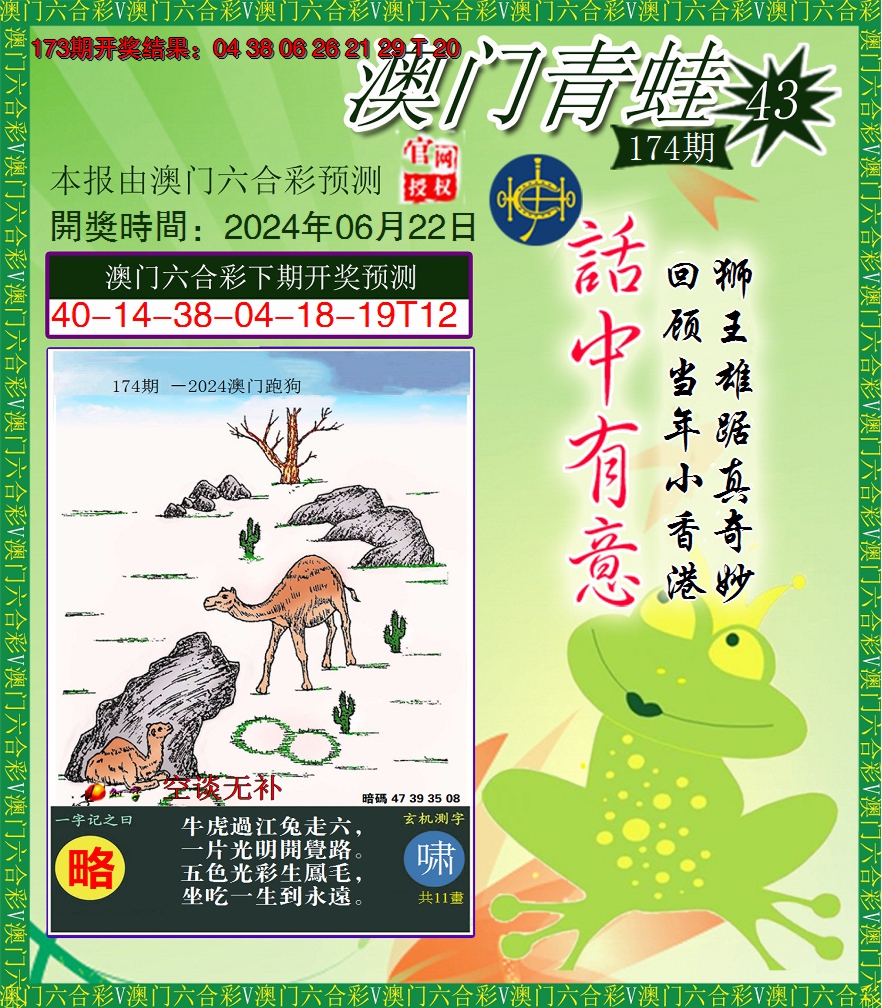 2024174期青蛙系列43