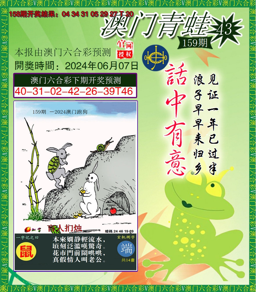 2024159期青蛙系列43