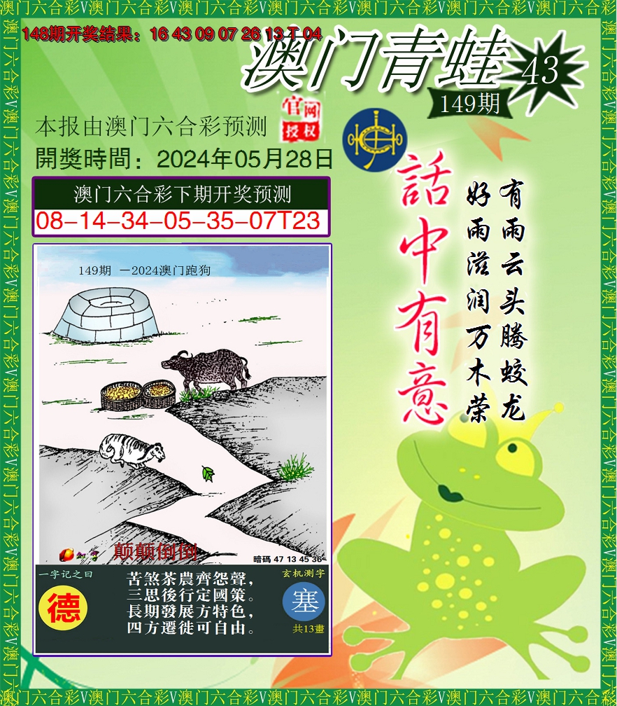 2024149期青蛙系列43