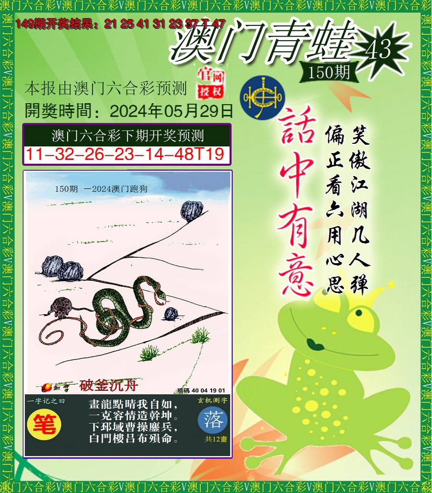 2024150期青蛙系列43