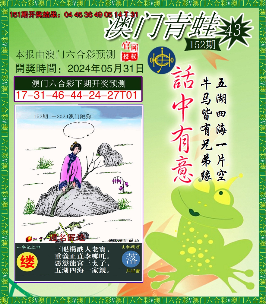 2024152期青蛙系列43