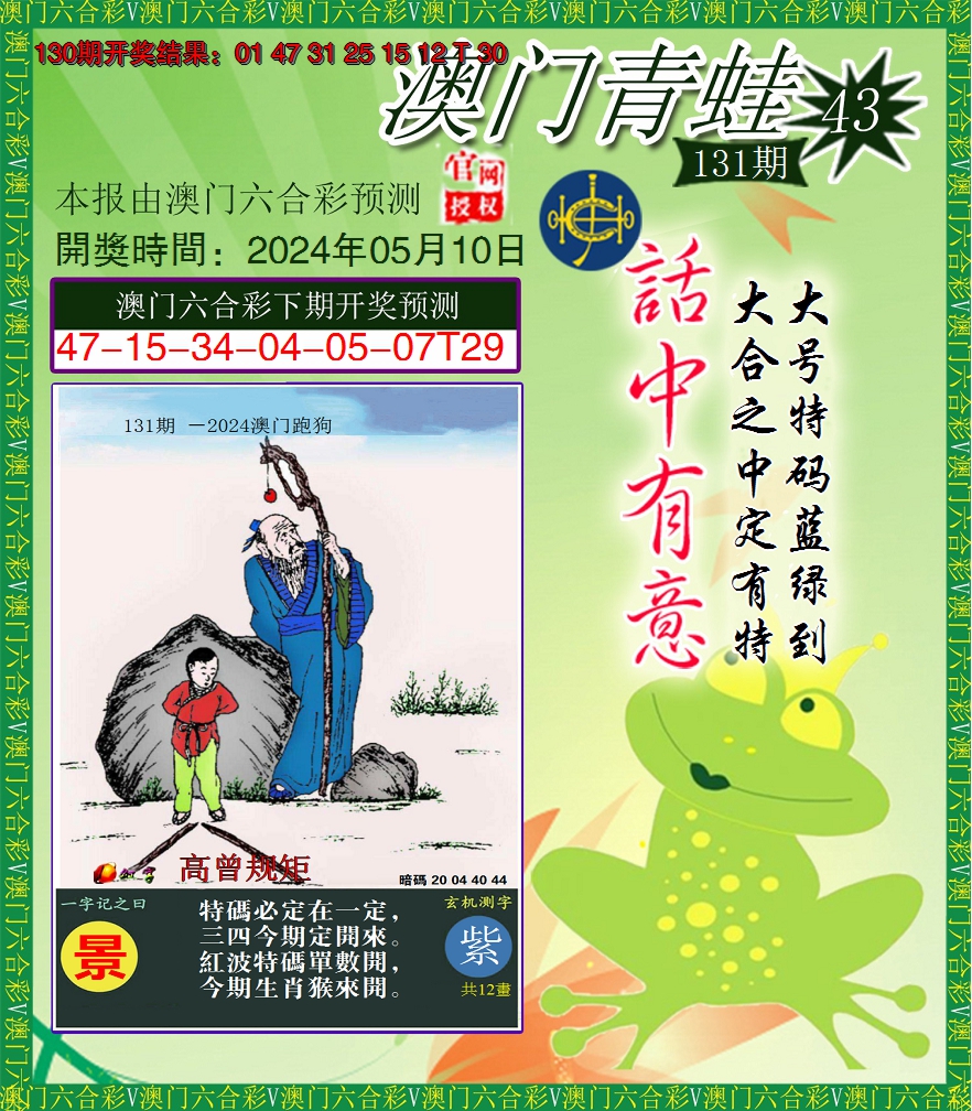 2024131期青蛙系列43