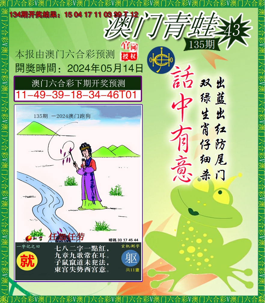 2024135期青蛙系列43