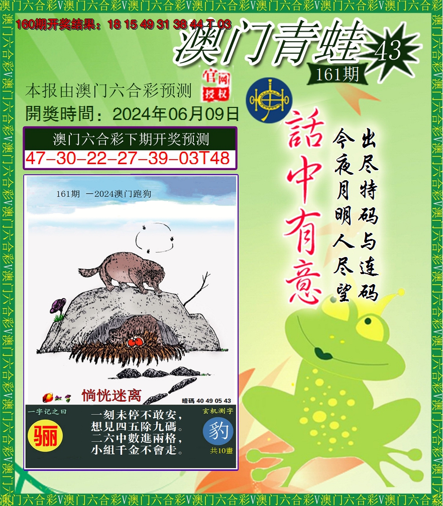 2024161期青蛙系列43