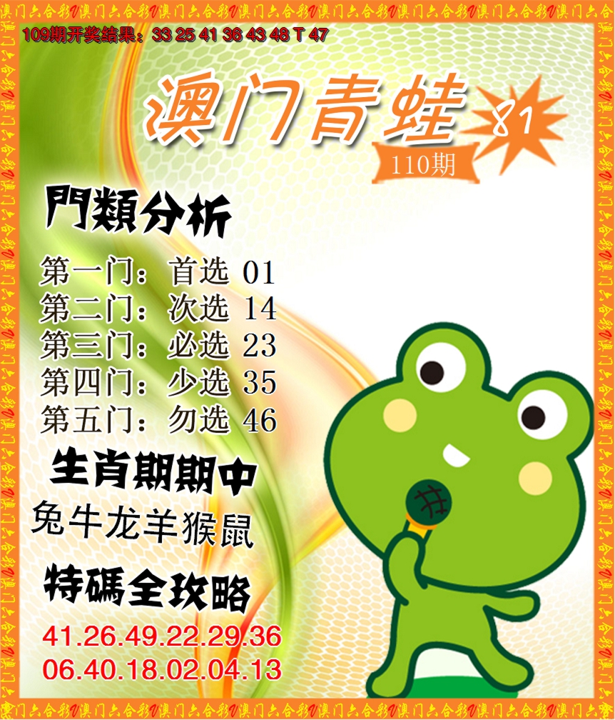 2024110期青蛙系列81