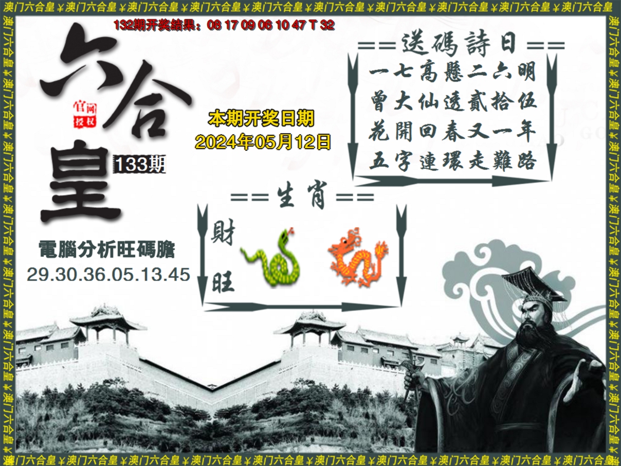 2024133期六合皇系列3