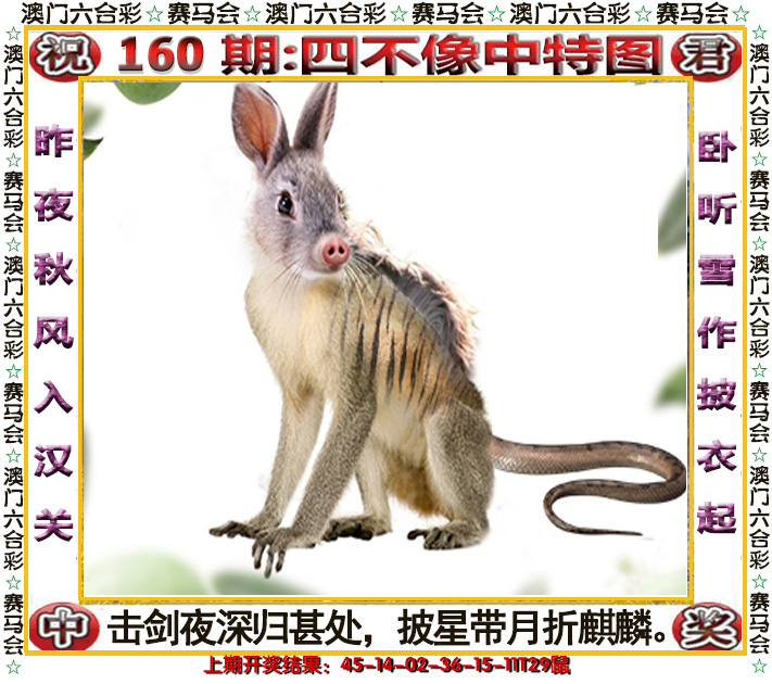 2024160期四不像中特图