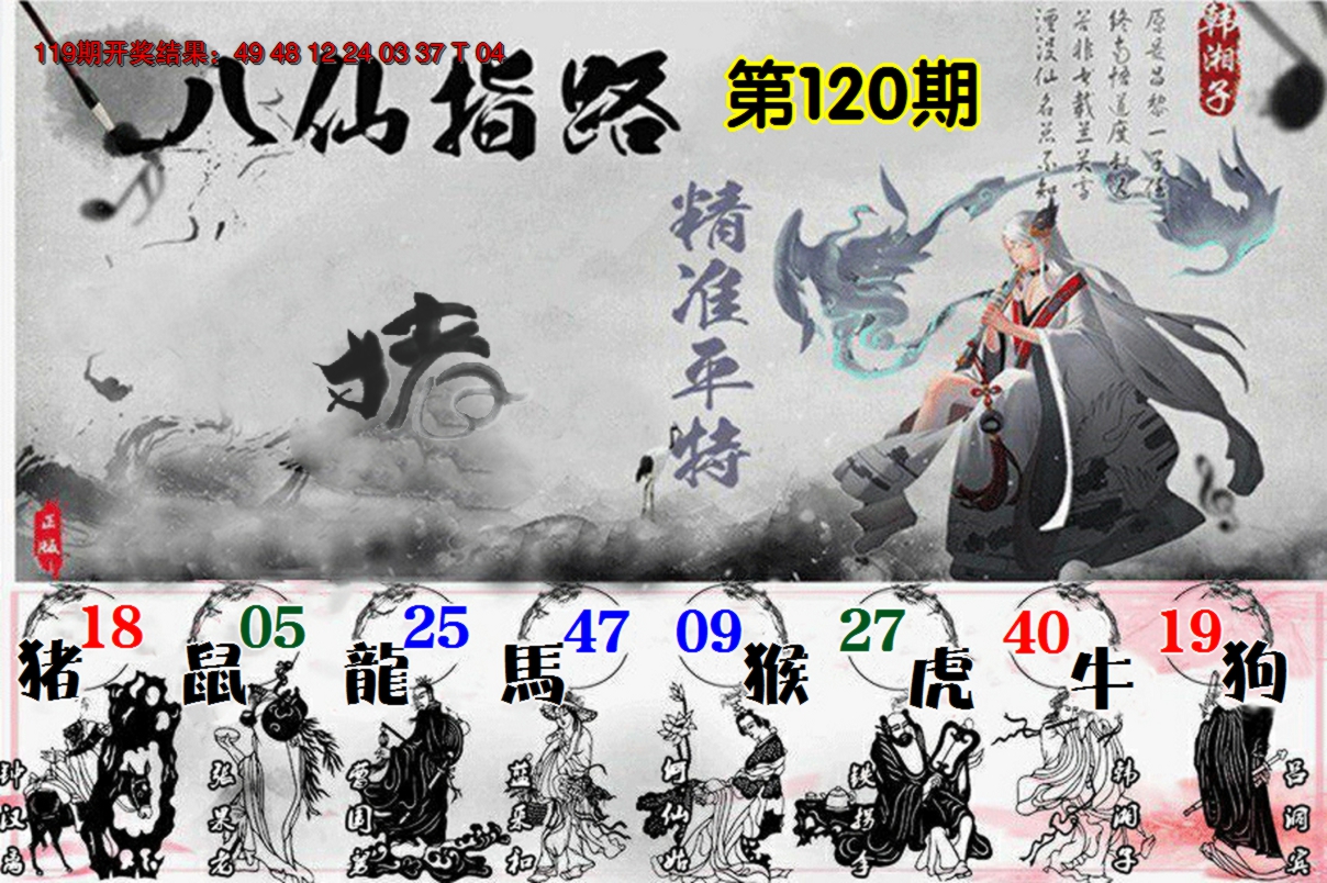 2024120期八仙指路