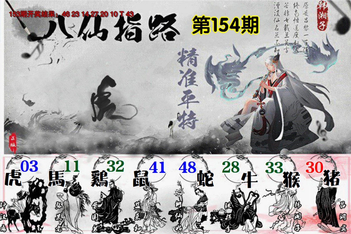 2024154期八仙指路