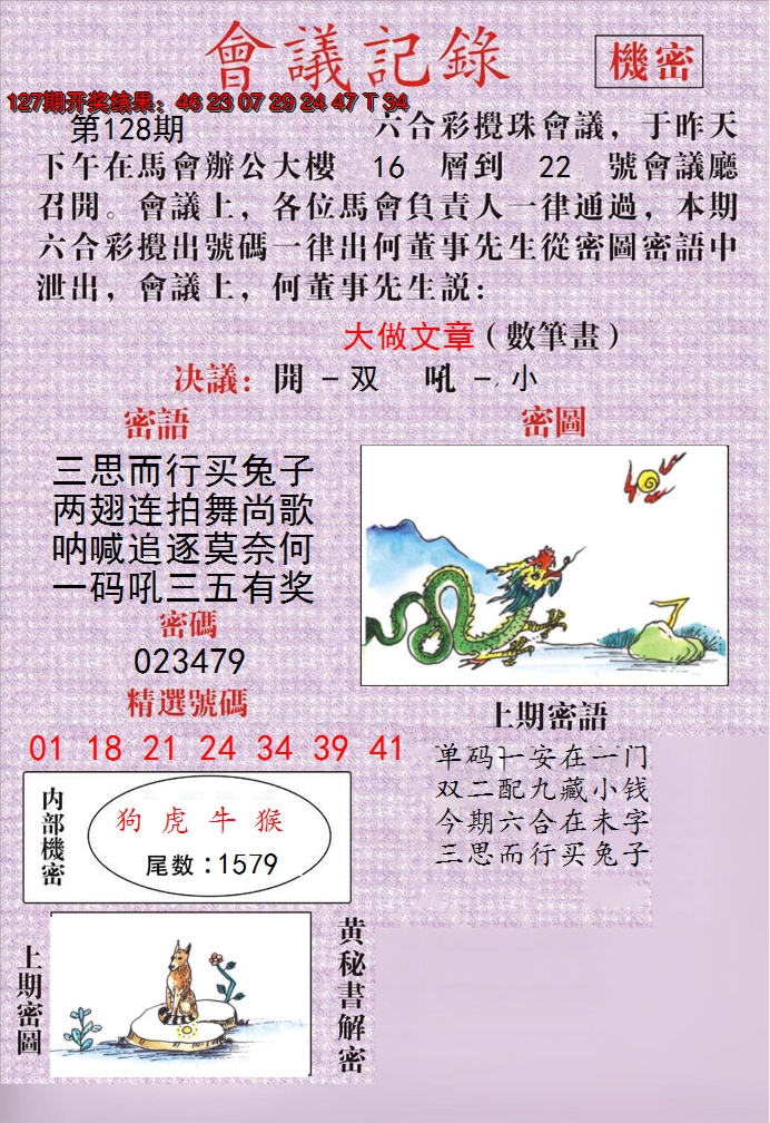 2024128期澳门会议记录
