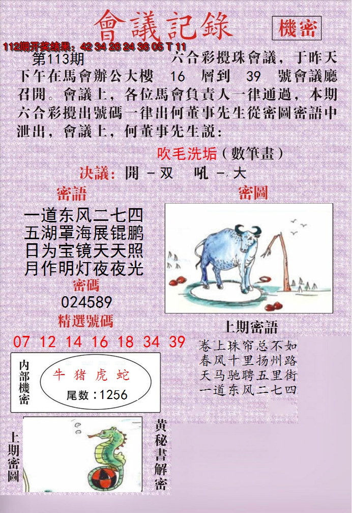 2024113期澳门会议记录