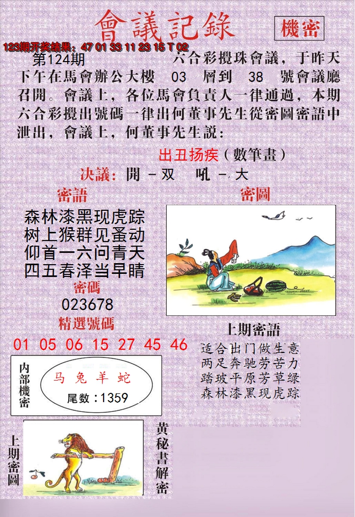 2024124期澳门会议记录