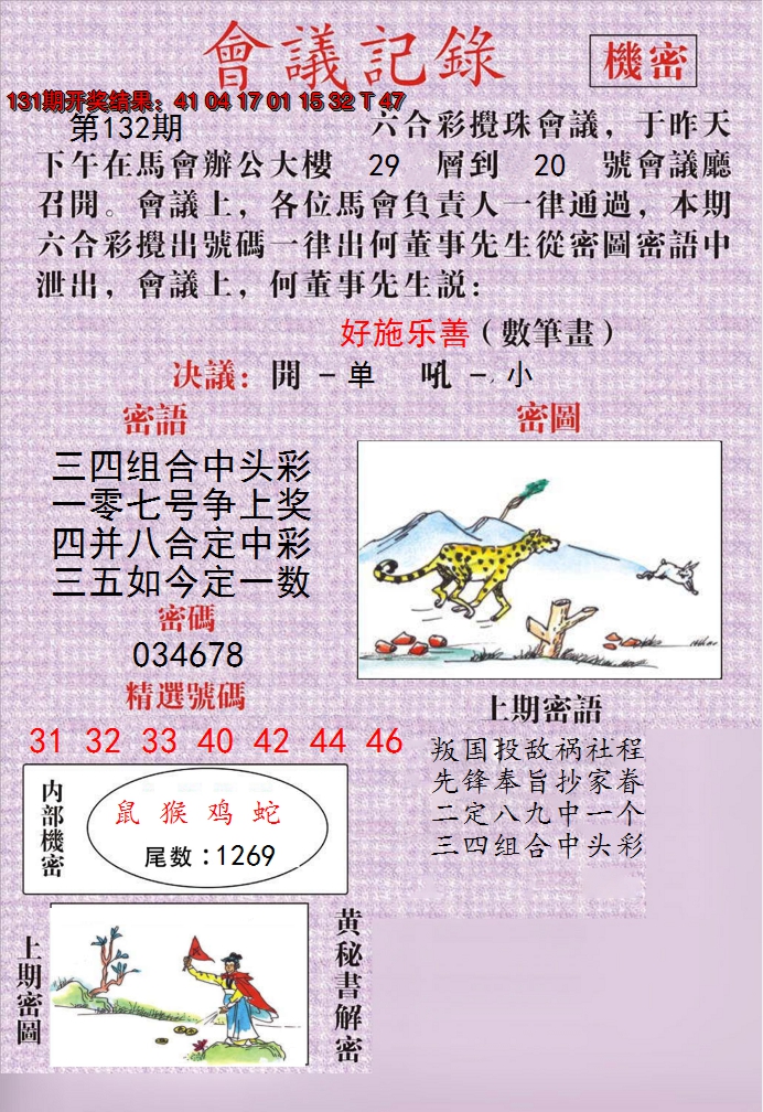 2024132期澳门会议记录
