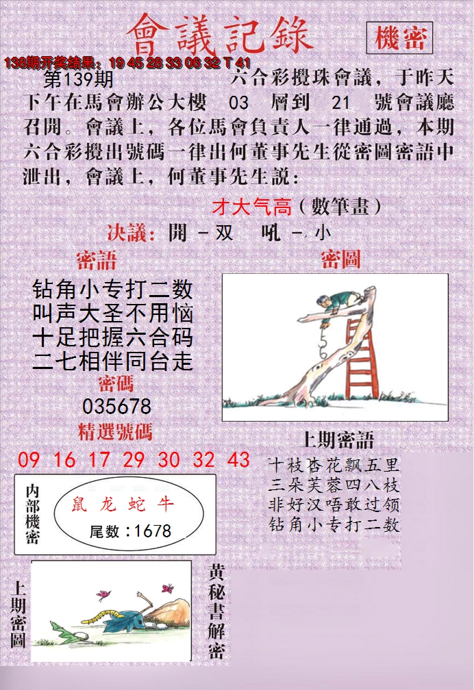 2024139期澳门会议记录