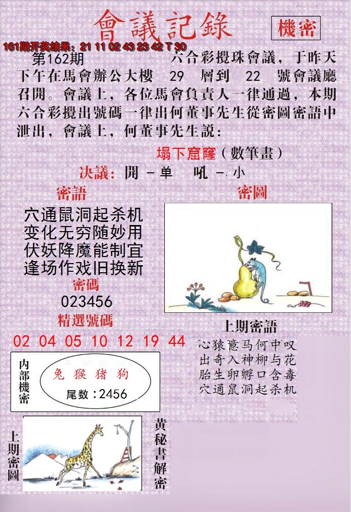 2024162期澳门会议记录