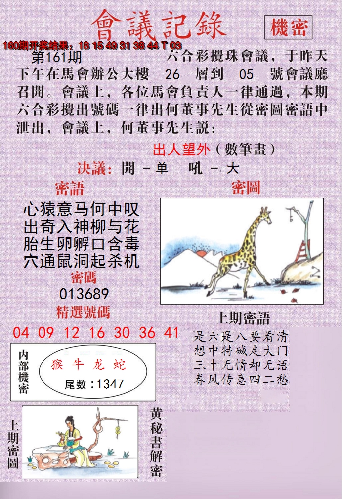 2024161期澳门会议记录