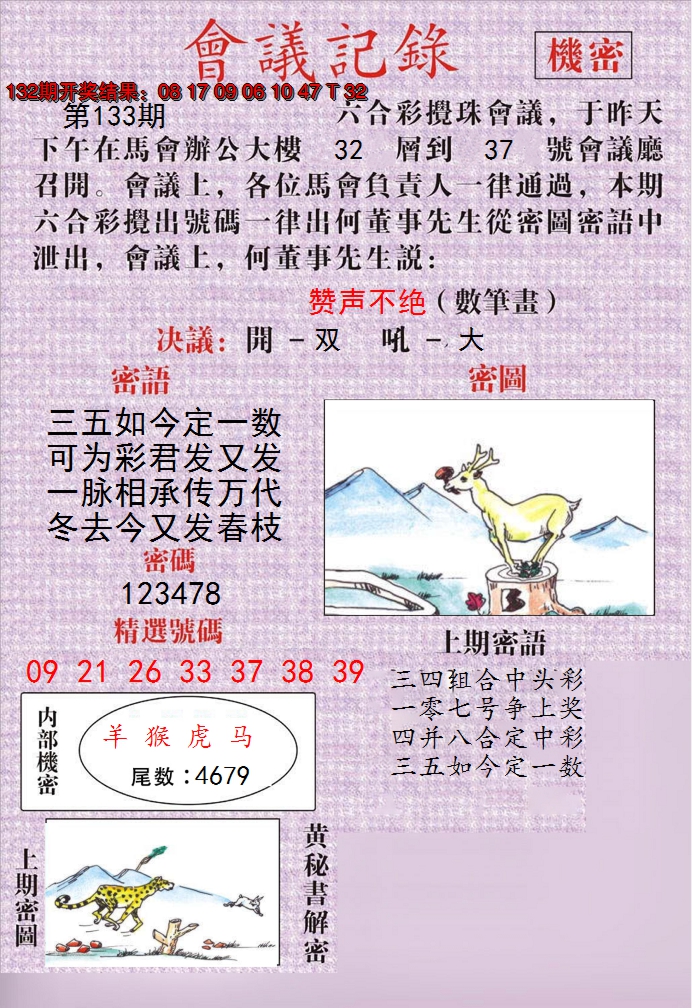 2024133期澳门会议记录