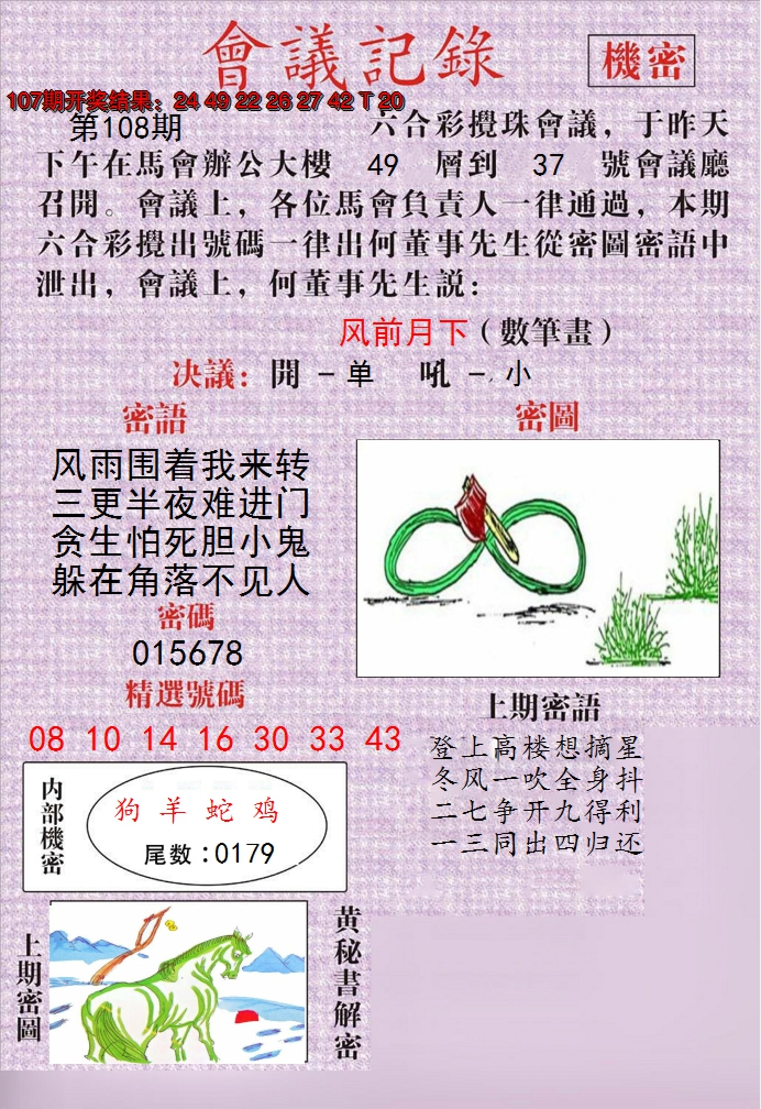 2024108期澳门会议记录