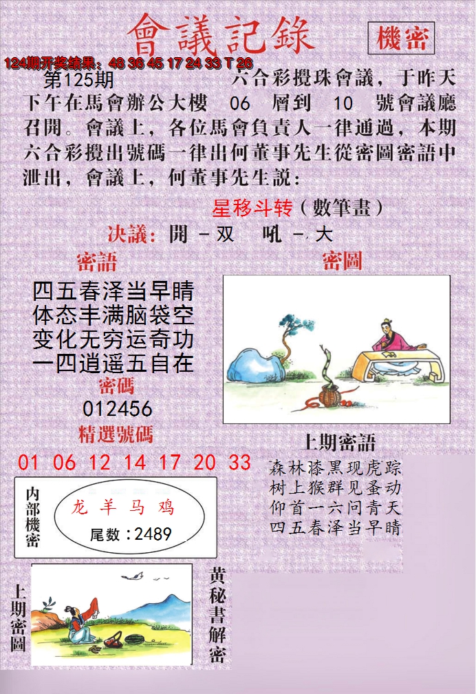 2024125期澳门会议记录