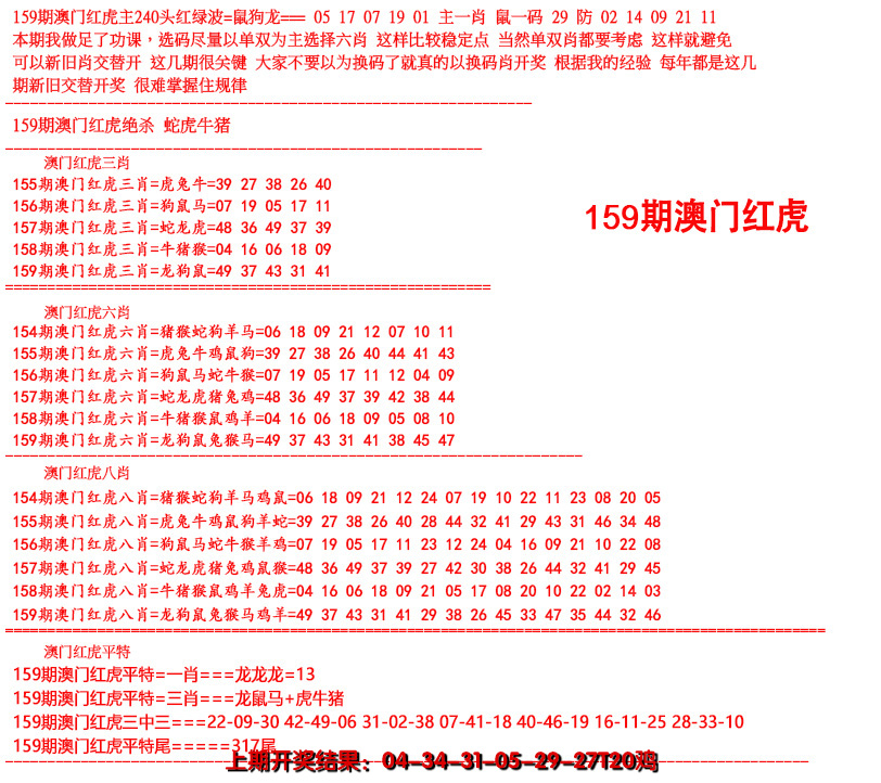 2024159期红虎图