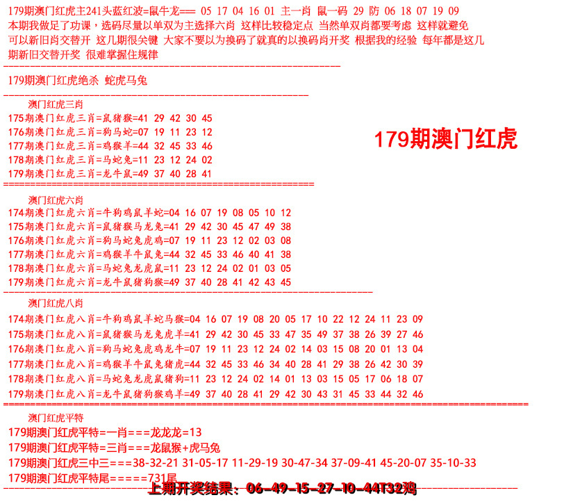 2024179期红虎图
