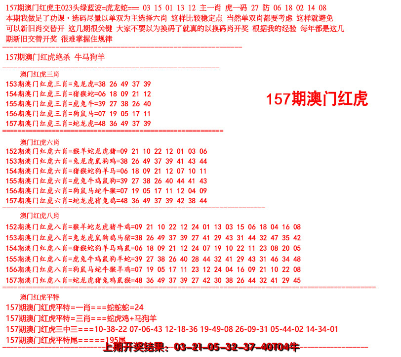 2024157期红虎图