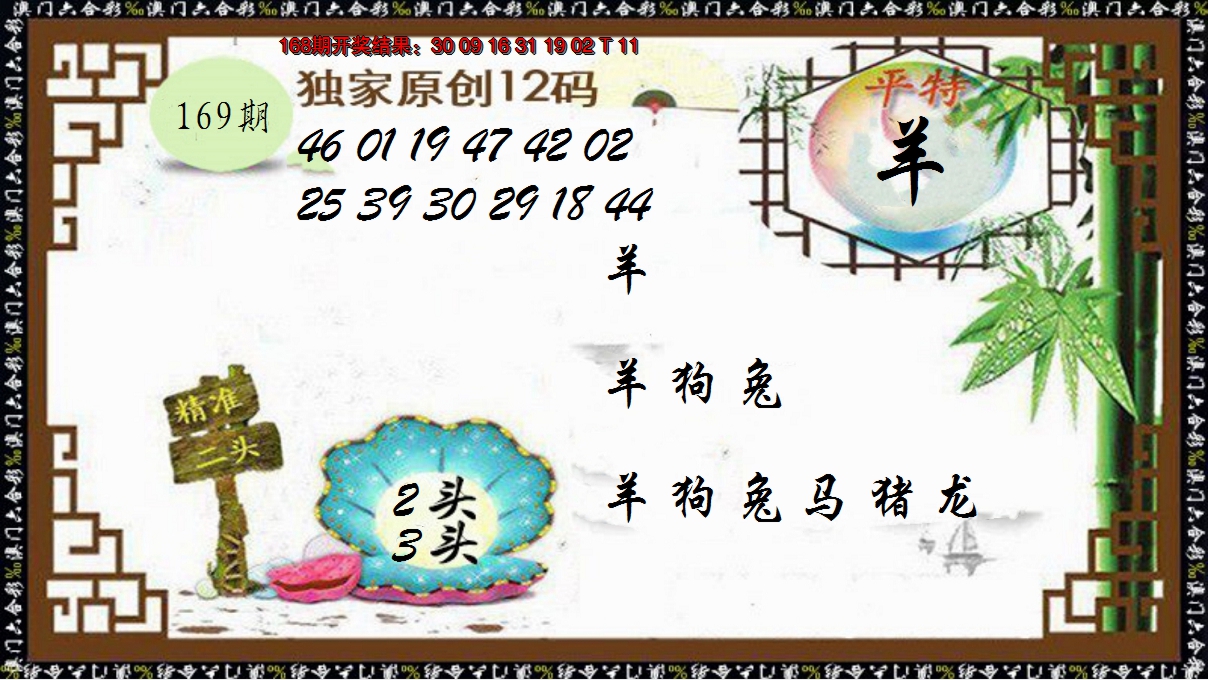 2024169期12码特图