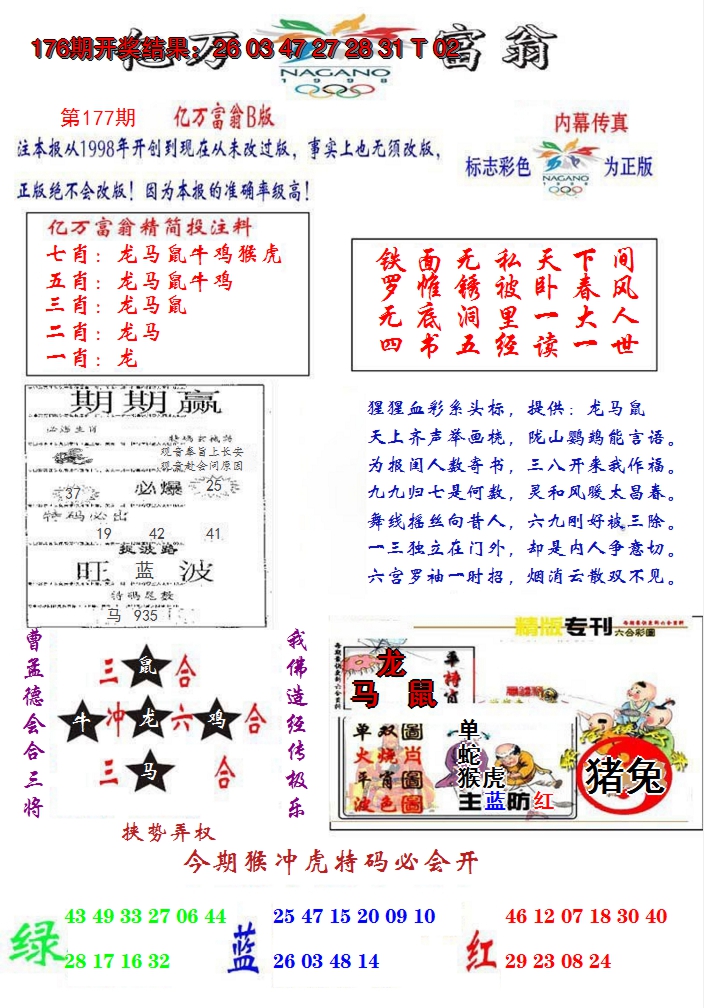 2024177期亿万富翁B