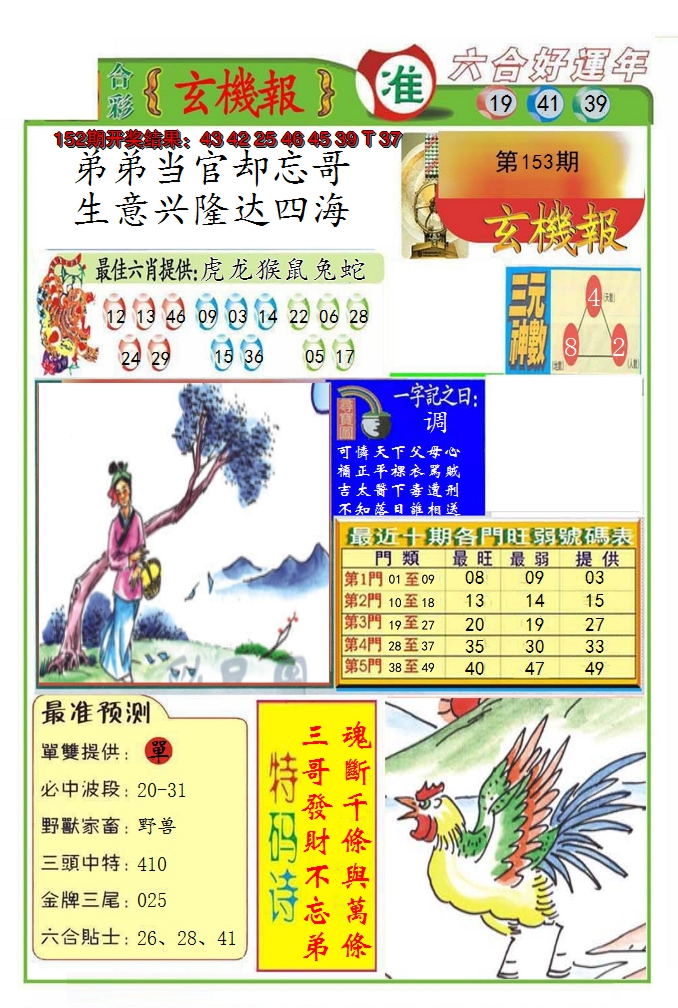 2024153期九龍玄机报(推荐)