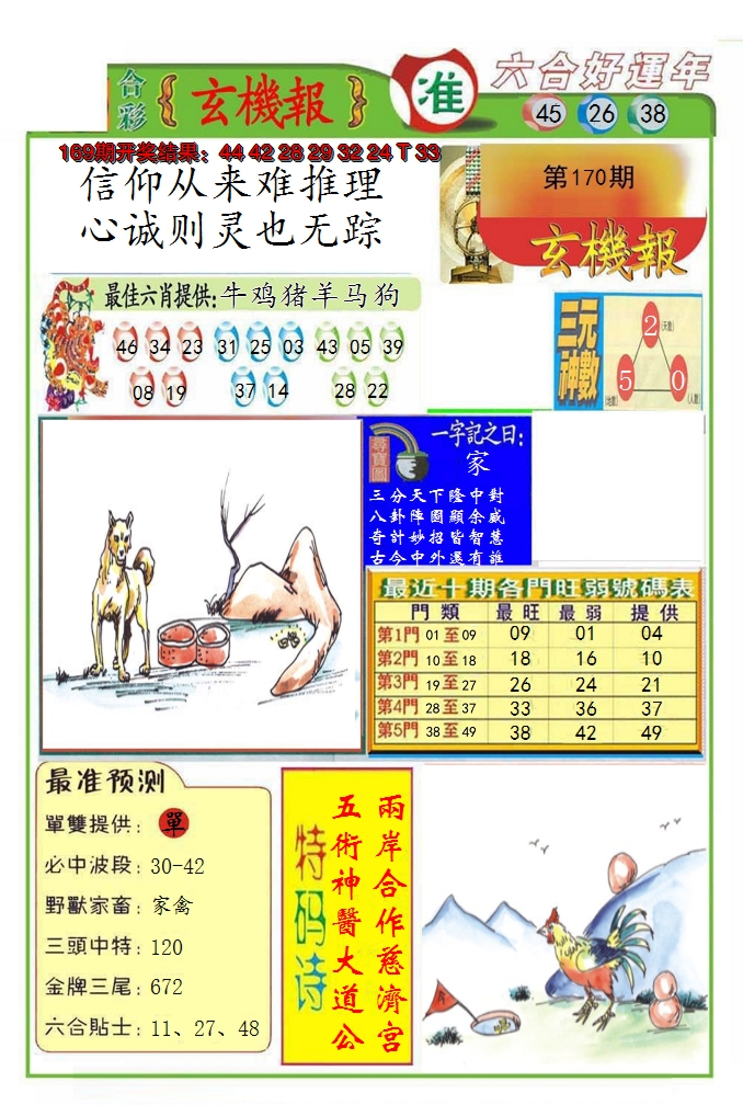 2024170期九龍玄机报(推荐)