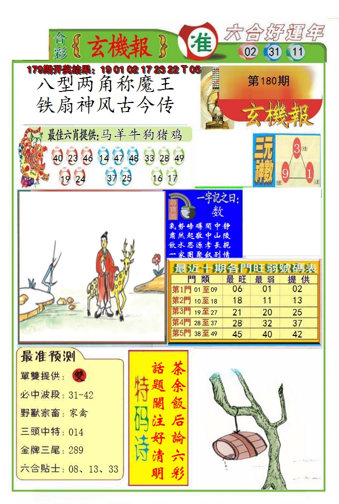 2024180期九龍玄机报(推荐)