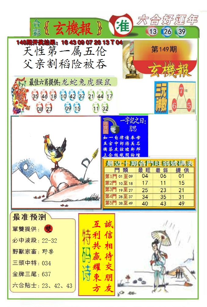 2024149期九龍玄机报(推荐)