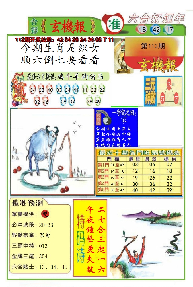 2024113期九龍玄机报(推荐)
