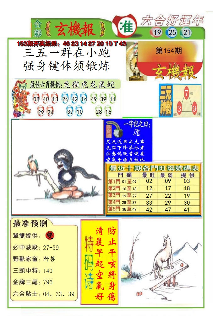 2024154期九龍玄机报(推荐)