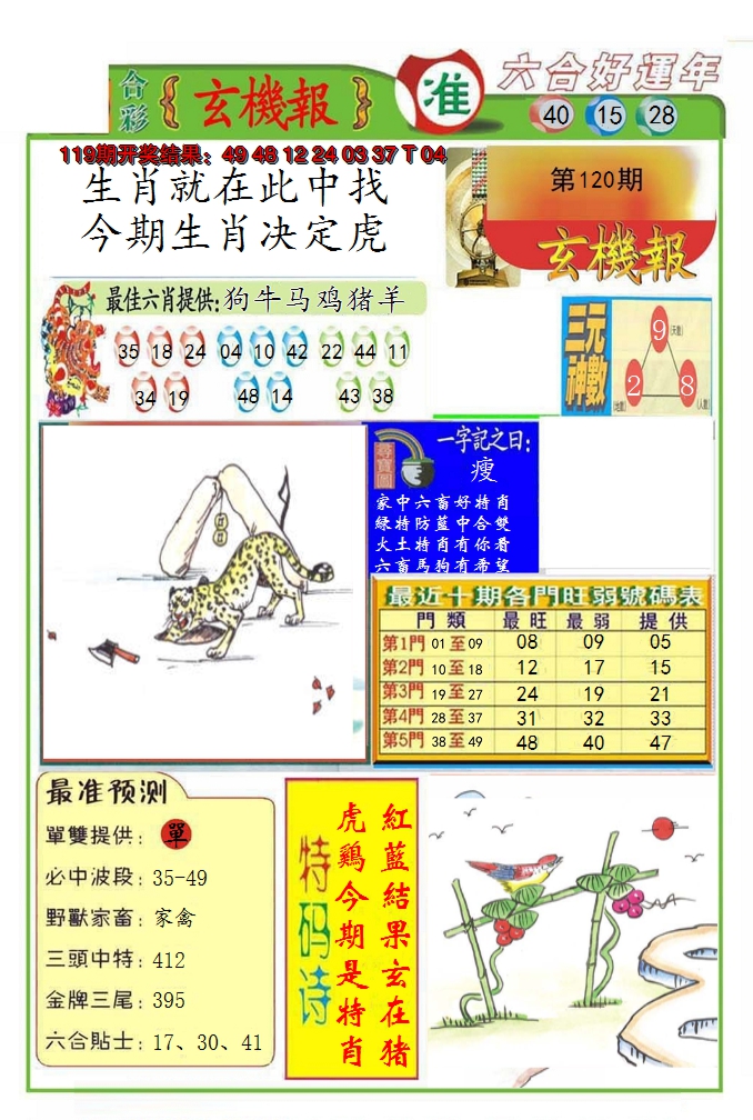 2024120期九龍玄机报(推荐)
