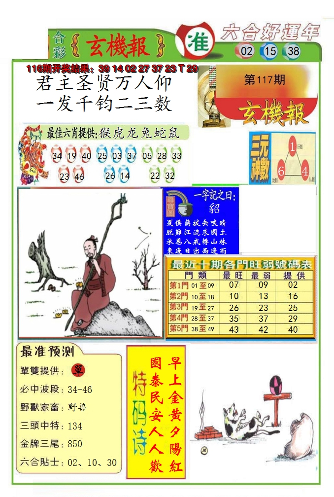 2024117期九龍玄机报(推荐)