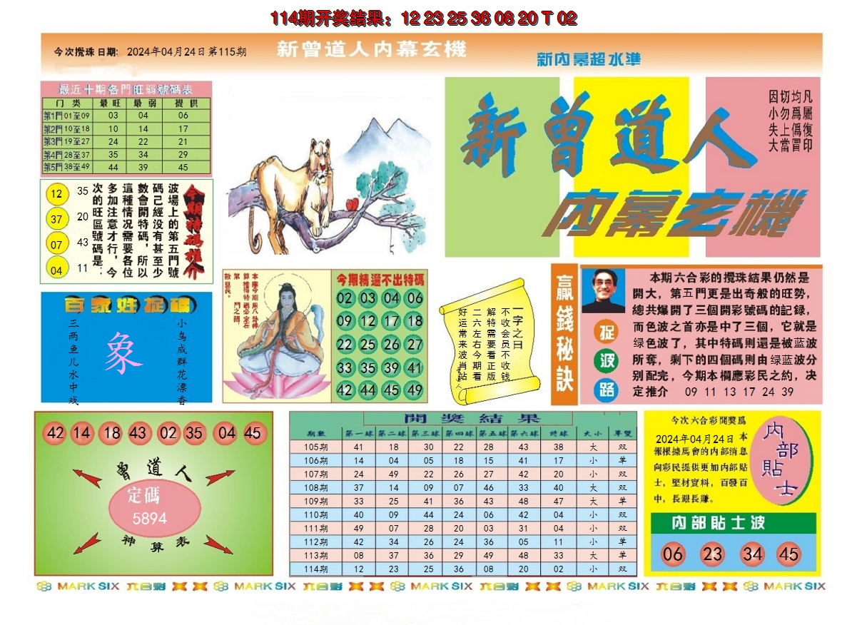 2024115期新曾道人内幕A