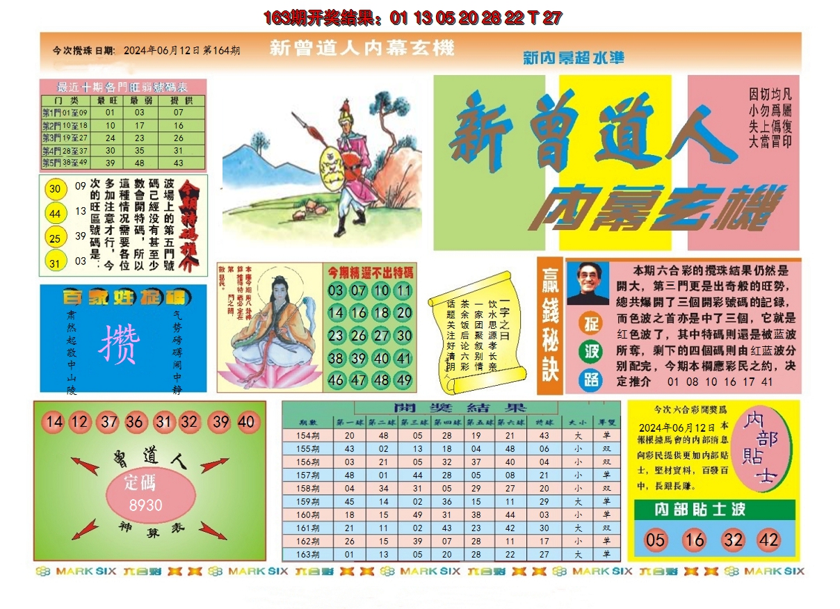 2024164期新曾道人内幕A