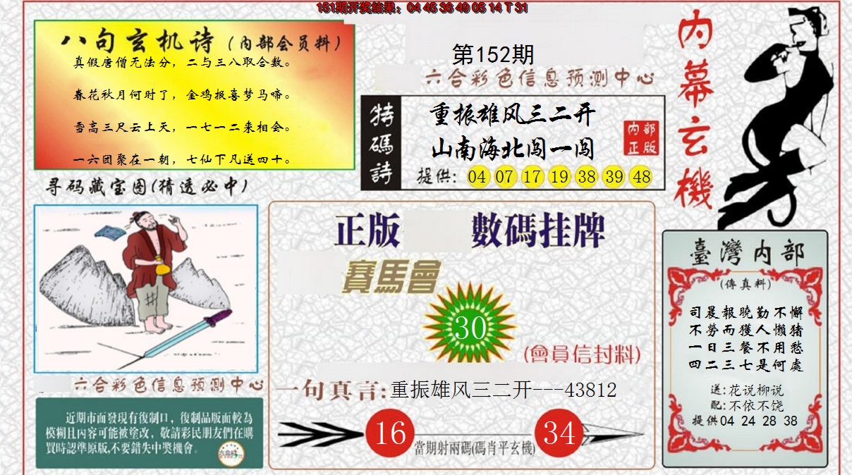 2024152期内幕玄机报