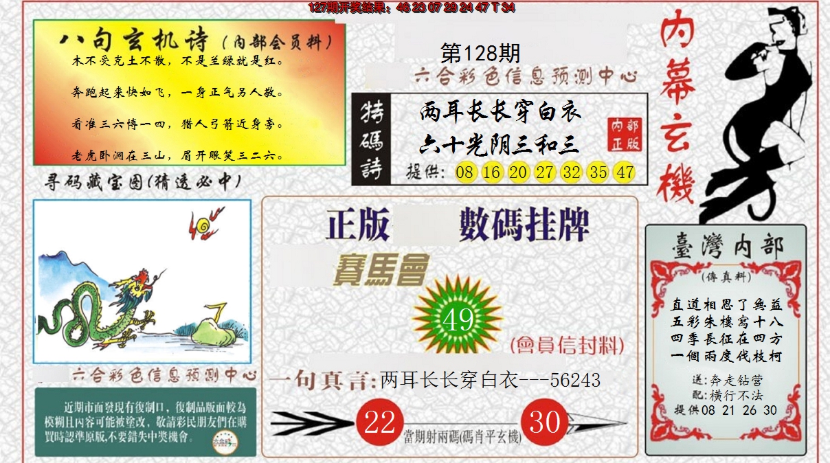 2024128期内幕玄机报