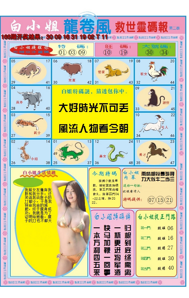 2024169期白小姐龙卷风B