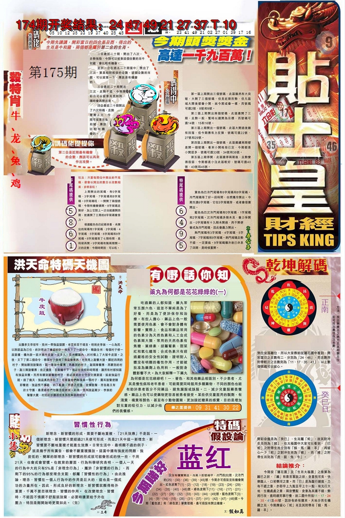 2024175期贴士皇A加大版