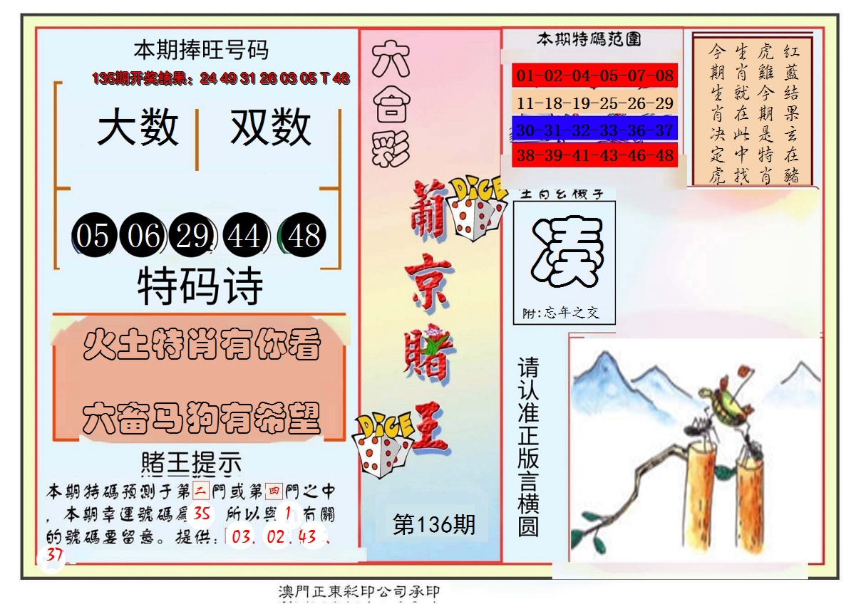 2024136期葡京赌王彩