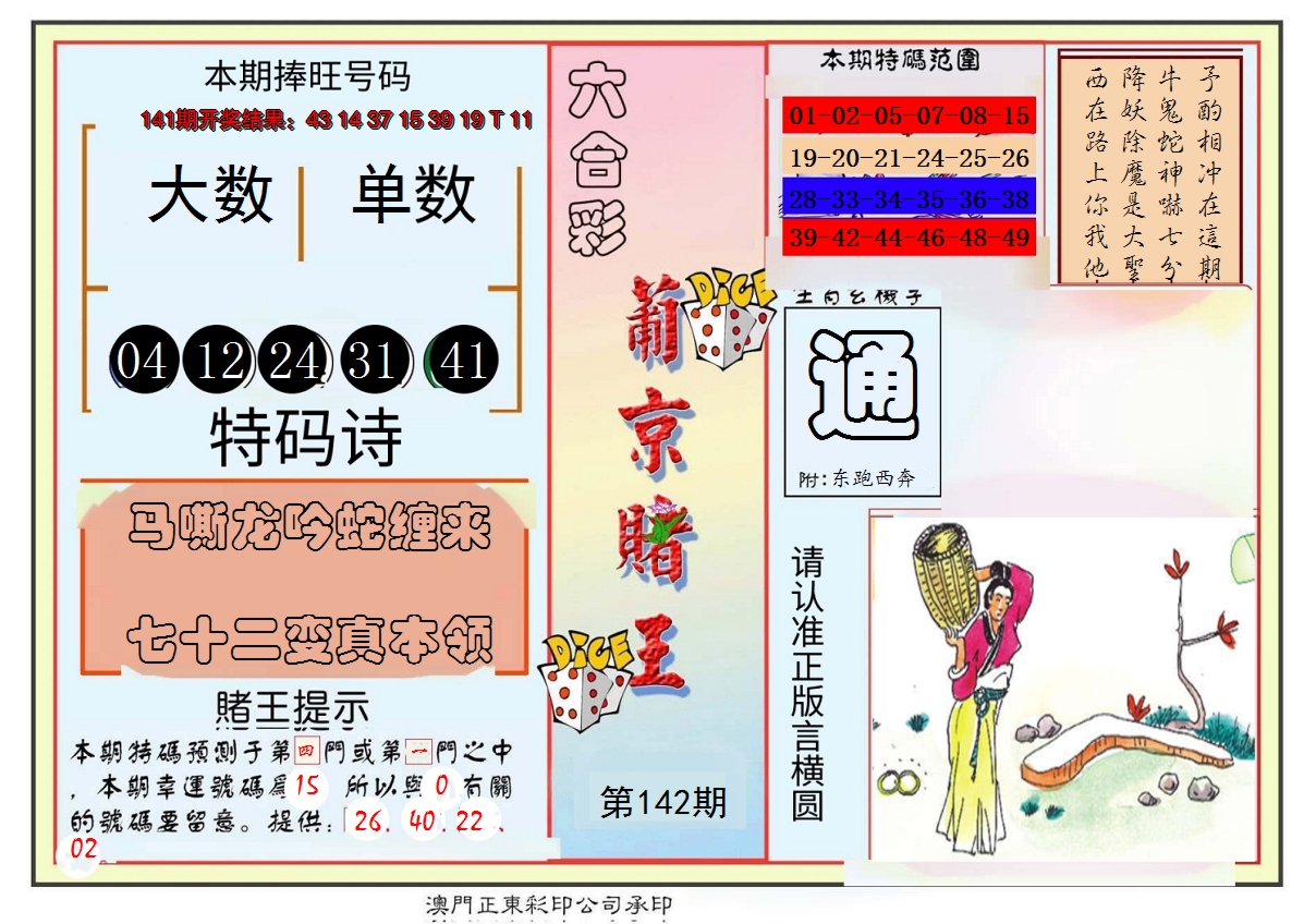 2024142期葡京赌王彩