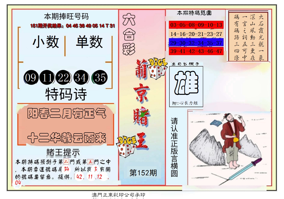 2024152期葡京赌王彩