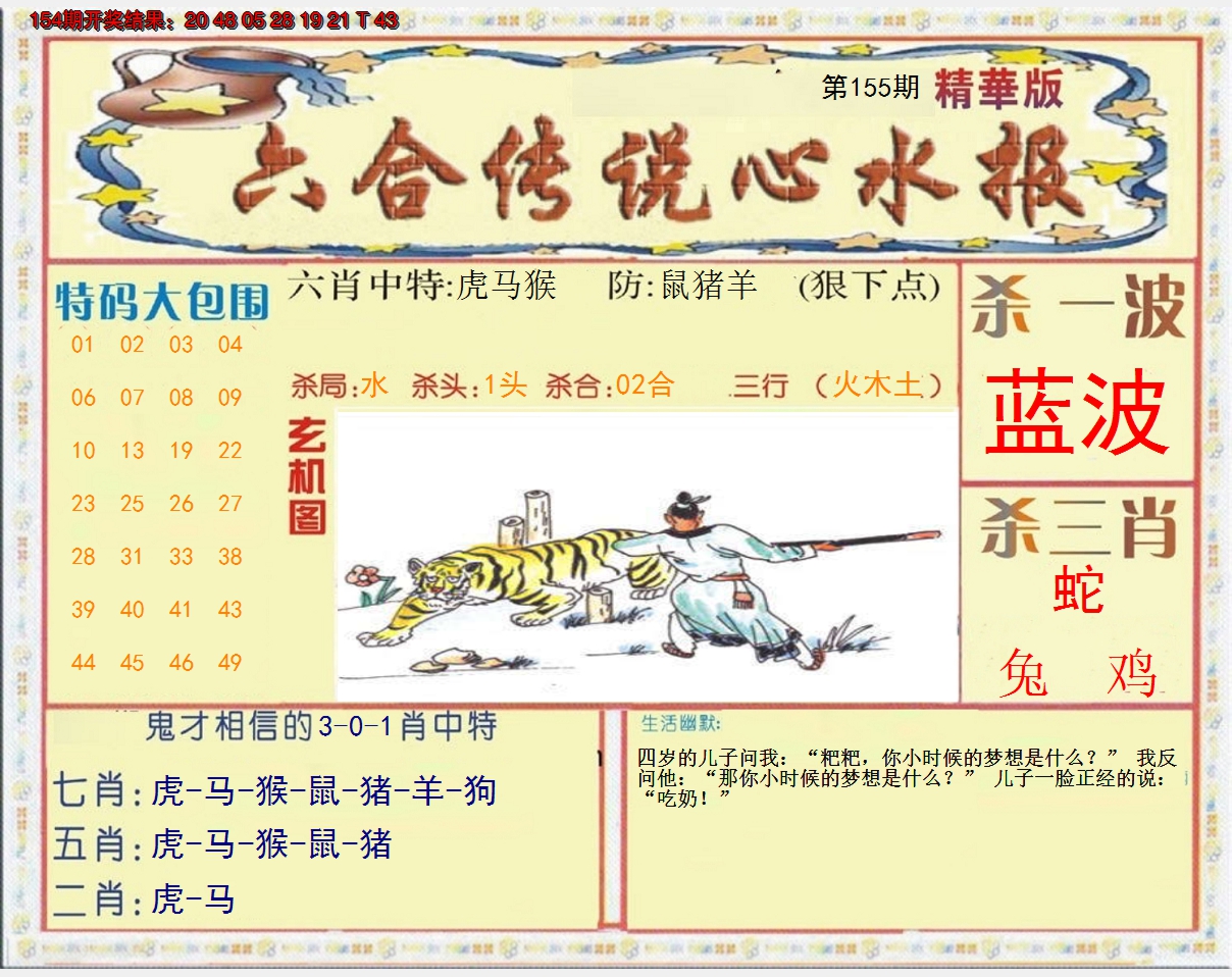 2024155期六合传说(心水版)