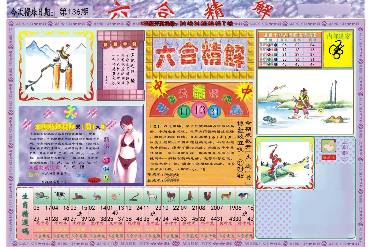 2024136期六合精解A